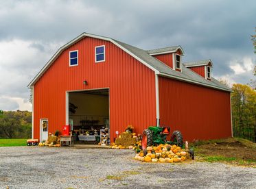 Custom pole barn with metal siding in Ohio